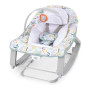 INGENUITY Transat bébé bascule évolutif 3-en-1 Keep Cozy -Tropical Rainbow- 3 Positions: arche avec jouets amovible