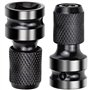 BLUESEABUY 2 Pièces Adaptateurs de Douille 1/2" Carré à 1/4" Adaptateur Impact Cle a Choc Convertisseur de Libération Rapide pou