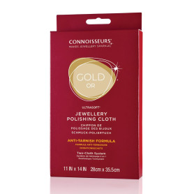 Connoisseurs Chamoisine Nettoyage pour Bijoux en Or et Montres - Chiffon de Polissage pour Restaurer la Brillance - 100% Fibre d
