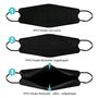 TubeRoo FFP2 Lot de 20 masques bleu foncé en forme de poisson - Fabriqué en Allemagne - Certifié CE - Boucles d'oreilles souples
