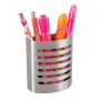 iDesign porte stylo, pot à crayon magnétique en acier, pot aimanté pour papeterie et autres accessoires de bureau, argenté mat