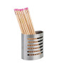 iDesign porte stylo, pot à crayon magnétique en acier, pot aimanté pour papeterie et autres accessoires de bureau, argenté mat