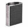 iDesign porte stylo, pot à crayon magnétique en acier, pot aimanté pour papeterie et autres accessoires de bureau, argenté mat