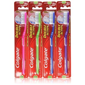 Colgate 1 x brosse à dents double action moyenne multicolore