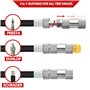 AMZOON Pompe à Vélo Pompe a Velo avec Manometre Tuyau Rallongé Mini Pompe Vélo Adapté pour Schrader et Presta Valve Pompe Velo a