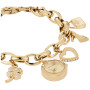 Anne Klein Montre-bracelet à breloques de qualité supérieure avec cristaux dorés pour femme, 10/7604CHRM