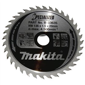 Makita Spécialisé Saege Drap 136 x 20 x 36 Z