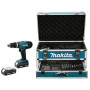 Perceuse à percussion 18V (2x1,3 Ah) dans coffret avec accessoires - MAKITA HP457DWEX4