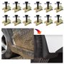 ANBOO 80 Pièces U-Clip Et De Vis De Fixation Clips De Carrosserie Universels, Agrafes Voiture Et Vis Métal, Clips De Fixation Au