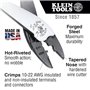 Klein Tools 1005 Pince à sertir et à couper pour cosses isolées et non isolées, 9-3/4"