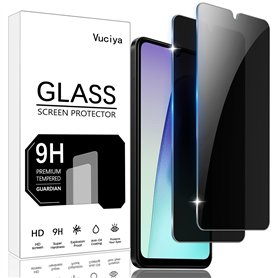 Vuciya Lot de 2 Protection Écran Anti-Espion pour Xiaomi Redmi 14C / Xiaomi Poco C75 Verre Trempé 9H Dureté Vitre Film Résistant