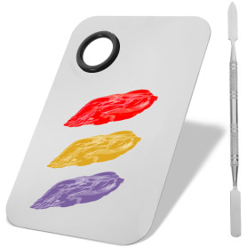 Palette de Mélange Acier Inoxydable avec Spatule Outils: Palette De Maquillage Plateau de Mélange de Maquillage for de Maquillag