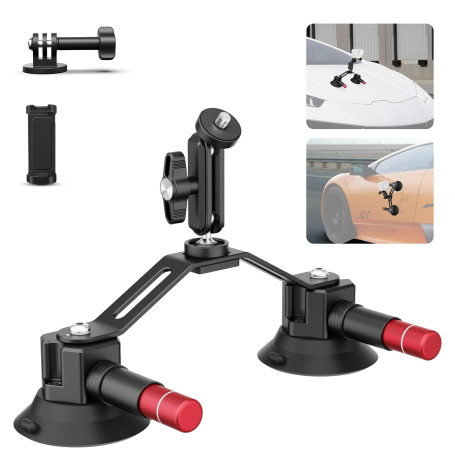 NEEWER Kit de Support de Voiture à Double Ventouse avec Bras Magique à Tête Sphérique à 360°