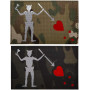 Écusson phosphorescent Edward Teach avec drapeau pirate Barbe Noire – Badges tactiques militaires décoratifs – Fermeture Velcro