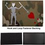 Écusson phosphorescent Edward Teach avec drapeau pirate Barbe Noire – Badges tactiques militaires décoratifs – Fermeture Velcro 
