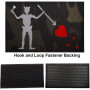 Écusson phosphorescent Edward Teach avec drapeau pirate Barbe Noire – Badges tactiques militaires décoratifs – Fermeture Velcro 
