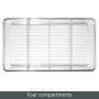 mDesign boite de rangement empilable (lot de 2) – panier rangement pratique en plastique avec 4 casiers – rangement de cuisine m