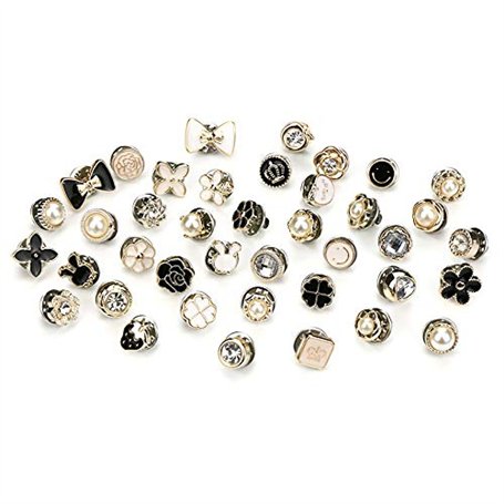 40 pièces Boutons accidentels pour femmes Broche chemise petite broche broche de sécurité pour Chemise Manteau Pull Manches