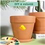 vensovo Lot de 2 grands pots en argile avec soucoupe - 20,3 cm - En terre cuite avec trou de drainage - Pour plantes d'intérieur