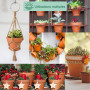 vensovo Lot de 2 grands pots en argile avec soucoupe - 20,3 cm - En terre cuite avec trou de drainage - Pour plantes d'intérieur