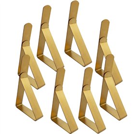 IME Lot de 8 pinces à nappe réglables en acier inoxydable pour fixer la nappe à la maison