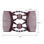6 Pcs pince peigne magique mycoif cheveux Africaine,Extensible Papillon Élastique Perles De Perle, DIY Double Clips barettes acc