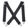 Bretelles pour hommes larges 5cm avec 4 pinces métalliques extra fortes longues