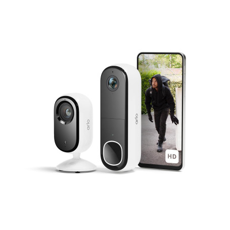 Arlo Sonnette vidéo HD sans Fil & caméra 2K intérieure – Sécurité Smart Home pour Famille & Animaux