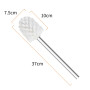 Lot de 4 brosses de toilettes ergonomiques avec manche en acier inoxydable pour salle de bain ergonomiques et durables Blanc
