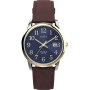 Timex Montre pour homme Easy Reader 35 mm - Bracelet en cuir marron