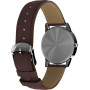 Timex Montre pour homme Easy Reader 35 mm - Bracelet en cuir marron, cadran bleu, boîtier argenté TW2W54500