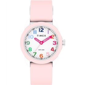 Timex - TW2W92000 Machines Montre pour Enfant 30 mm avec Bracelet en Silicone Rose