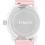 Timex - TW2W92000 Machines Montre pour Enfant 30 mm avec Bracelet en Silicone Rose, Cadran Blanc, Boîtier Blanc