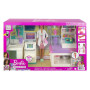 Barbie Métiers Coffret Clinique avec poupée docteure Brune et Plus de 30 Accessoires Dont 3 Pots de pâte à Modeler, Emballage fe