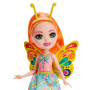 Enchantimals Poupées Bêtes Citadines avec Belisse Papillon et Figurine Animal Dart, Petite poupée avec Jupe Amovible et Accessoi