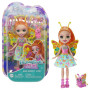 Enchantimals Poupées Bêtes Citadines avec Belisse Papillon et Figurine Animal Dart, Petite poupée avec Jupe Amovible et Accessoi