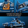 Mattel Brick Shop Hot Wheels Coffret de Construction Mercedes-Benz 300 SL Série Premium avec 1 600 pièces, détails réalistes et 
