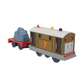 Thomas & Friends Locomotive Motorisée À Piles Thomas Et Ses Amis Toby Avec Wagon De Marchandises Série « Tous En Avant ! »