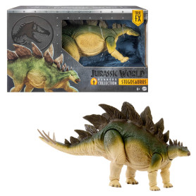Mattel Jurassic World Figurine articulée Stégosaure de la Collection Hammond, grand dinosaure herbivore avec queue articulée par Mattel Jurassic World Figurine articulée Stégosaure de la Collection Hammond