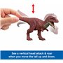 Mattel Jurassic World : Renaissance , Aucasaurus Rugissement féroce, dinosaure avec mouvement de mâchoire activé en bougeant la