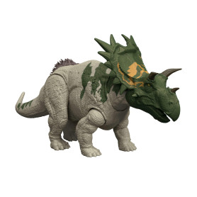 Mattel Jurassic World : Renaissance, Figurine articulée Spiclypeus Rugissement féroce, dinosaure avec coup de tête activé en bou Mattel Jurassic World : Renaissance