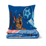 Jay Franco Nickelodeon Paw Patrol Parure de lit simple 100 % coton – Chase Blue Parure de lit avec taie d'oreiller 80 x 80 cm