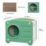 YITAHOME Maison pour Chat, Niche Chat Interieur, Lit Chat pour Plusieurs Chats, Cabane Chat en résine, Panier pour Chat Interieu