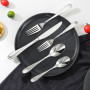 VEVOR Ménagère 30 pièces, couverts en acier inoxydable de qualité alimentaire, finition polie miroir, lavables au lave-vaisselle