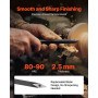 VEVOR Outils Tournage pour Tour à Bois, 4 PCS, Ciseaux à Bois avec Fraises en Carbure Ronds et Carrés Diamantés, Coffret de Rang