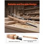VEVOR Outils Tournage pour Tour à Bois, 4 PCS, Ciseaux à Bois avec Fraises en Carbure Ronds et Carrés Diamantés, Coffret de Rang
