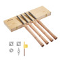 VEVOR Outils Tournage pour Tour à Bois, 4 PCS, Ciseaux à Bois avec Fraises en Carbure Ronds et Carrés Diamantés, Coffret de Rang