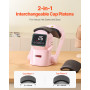 VEVOR Presse à Chaud Automatique pour Casquettes et Chapeaux, Machine de Sublimation avec 2 Plateaux Interchangeables, Écran Tac