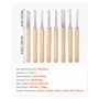 VEVOR Outils Tournage pour Tour à Bois, 8 PCS, Ciseaux à Bois Lame Acier Carbone, avec 2 Outils Obliques, 1 Pointe de Lance, 1 O
