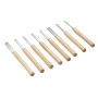 VEVOR Outils Tournage pour Tour à Bois, 8 PCS, Ciseaux à Bois Lame Acier Carbone, avec 2 Outils Obliques, 1 Pointe de Lance, 1 O